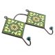 Forest Green And Yellow Ceramic Flower Tiles Hooks